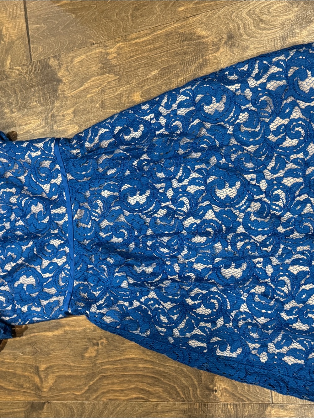 Adrianna Papell Royal Blue Lace Girls' Formal Dress